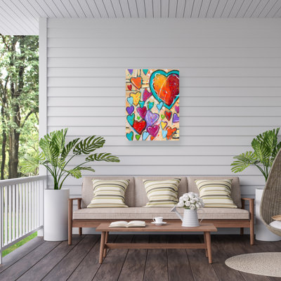 Karrie Evenson Hearts Outdoor  Canvas