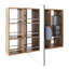 Armoire de toilette 41,4 po avec rangement, armoire à pharmacie murale avec porte miroir, tablettes en verre réglables, contreplaqué