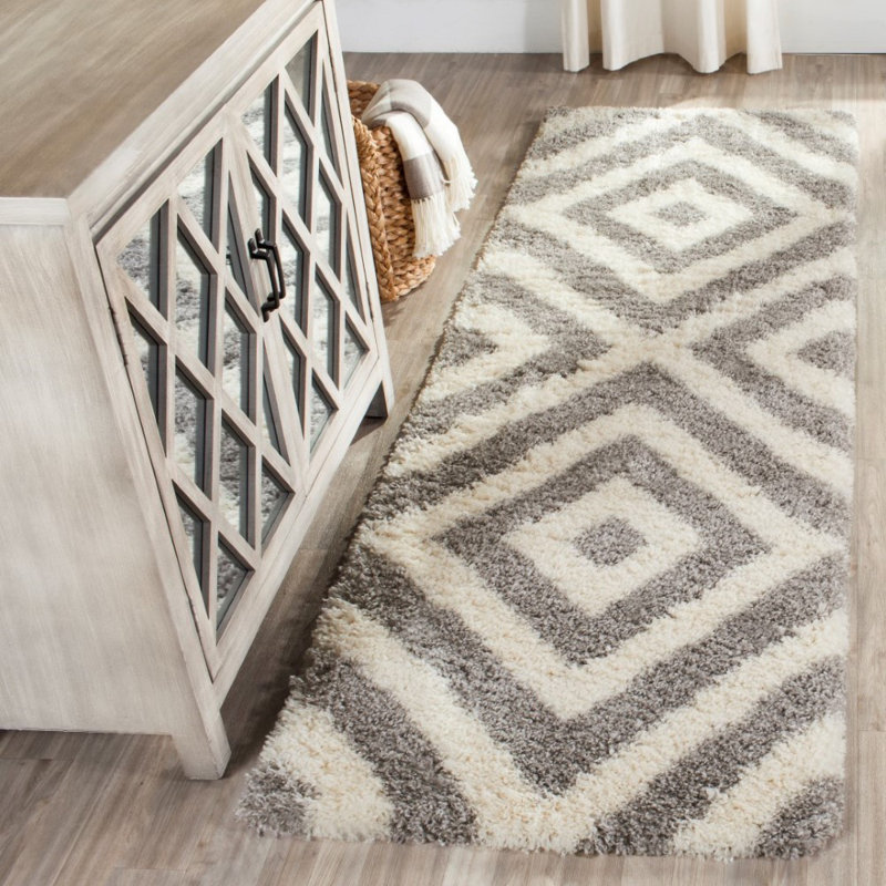 Furlow Shag Performance Geometric Rug, Runner 2'3" x 7'