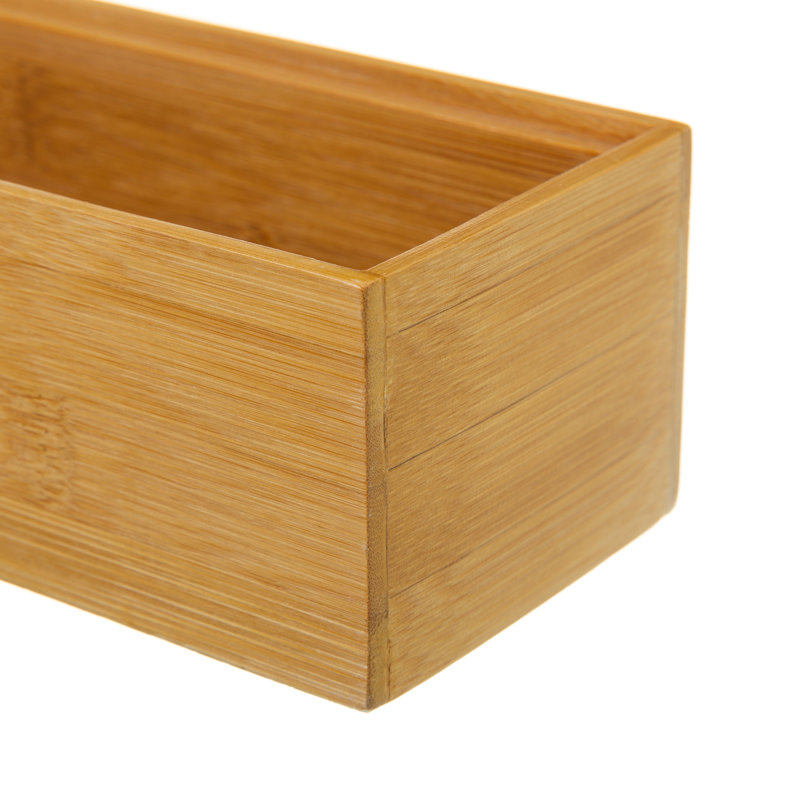 Marilee Bamboo Rectangle Utensil Crock, 6.5cm H x 23cm W x 7.8cm D