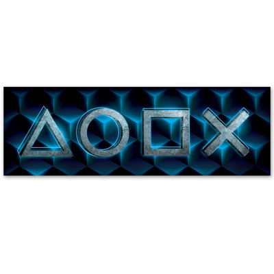Game Symbols - Wrapped Canvas Print