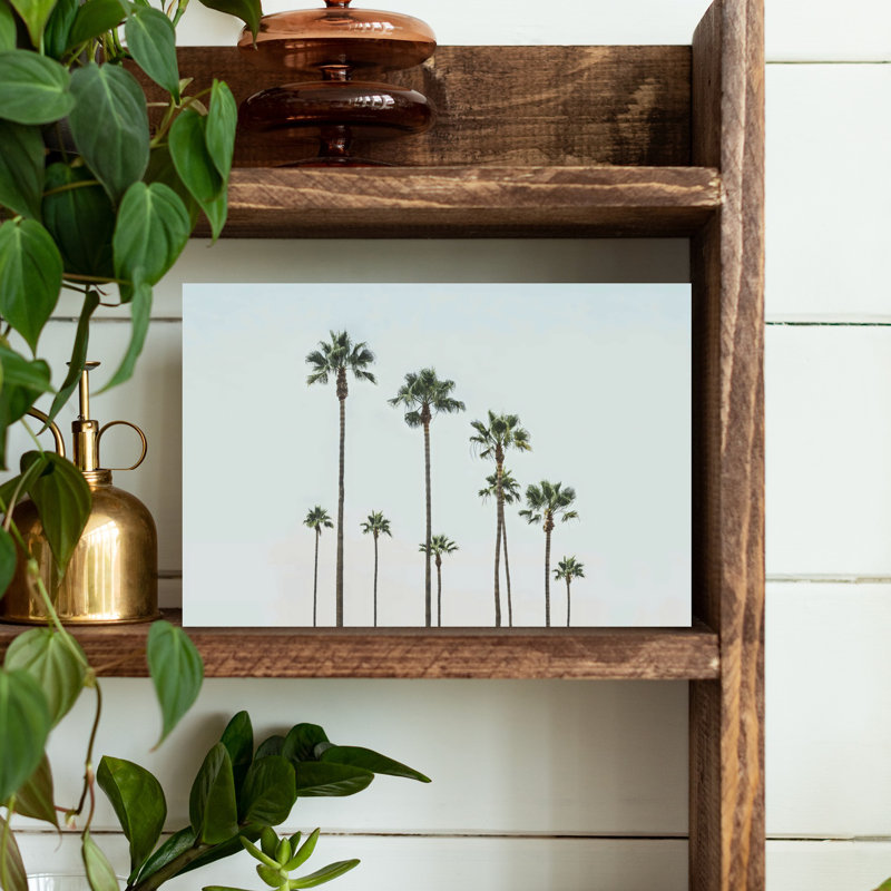 "Cali Palms", art mural contemporain abstrait, 12" H x 18" W