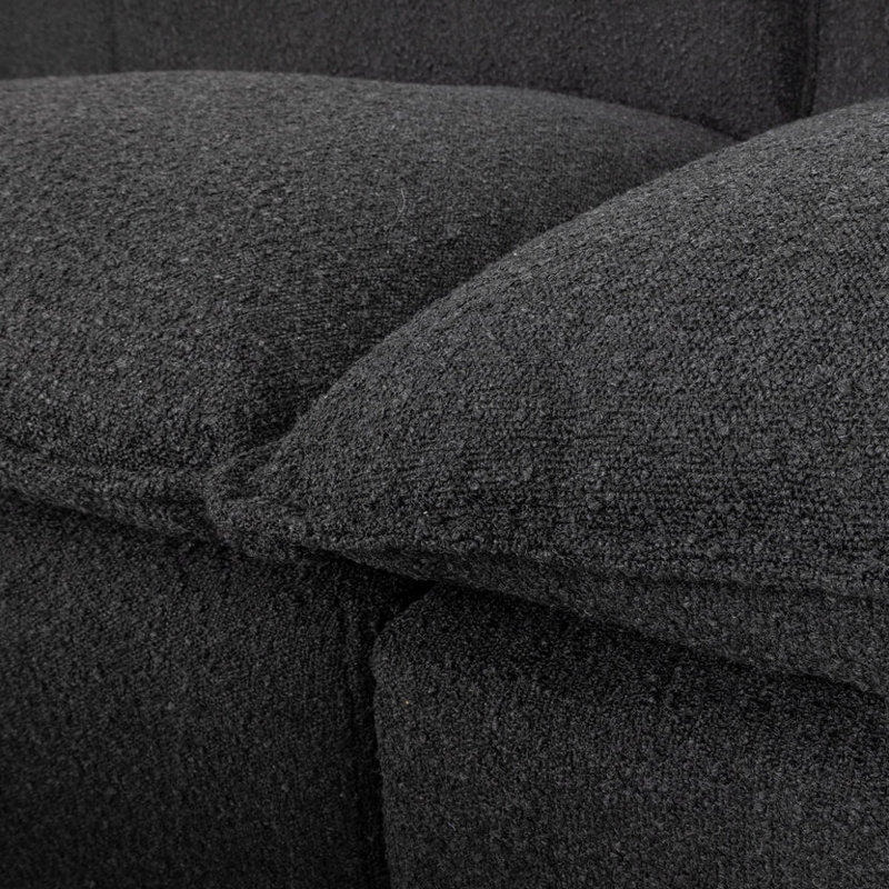 Doraly Modular 4-piece Sectional, Black Polyester