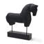 Objet décoratif cheval en bois noir Equus