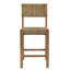 Tabouret de comptoir en bois massif de 21 po de style ferme rustique Cledia