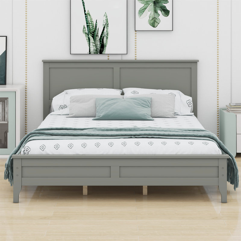 Lit plateforme Modern, Blanc, Grand
