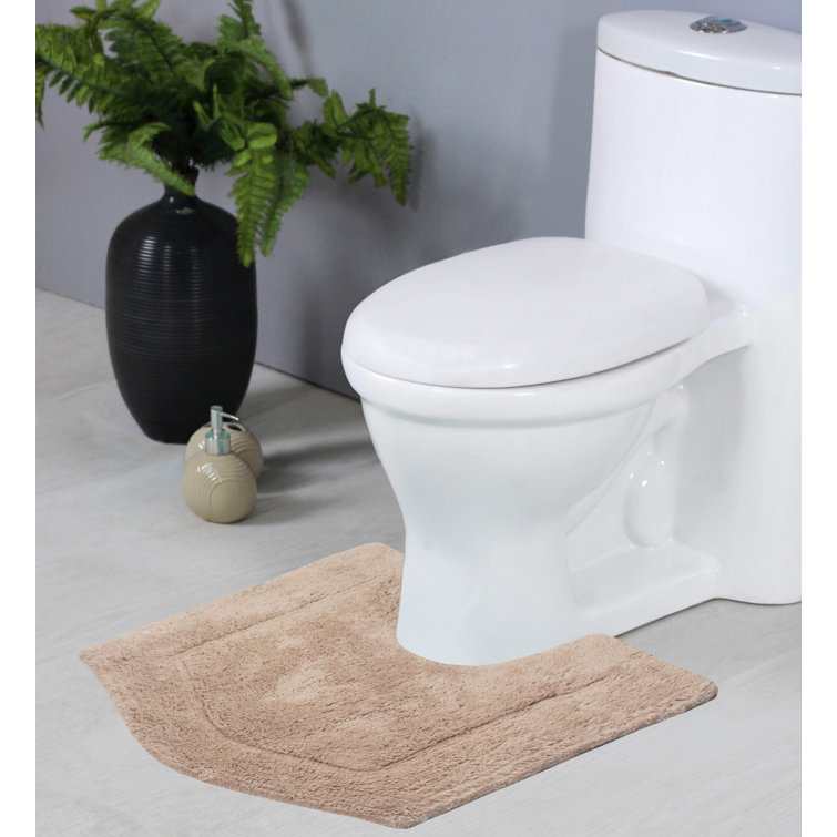 Waterford Collection 4 Piece Set with Lid Cover Bath Rug Eider & Ivory Color: Chocolate