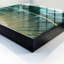 Key box, Opens to the left, 30x30x5, White, Elegant green golden lines on a marble background, 