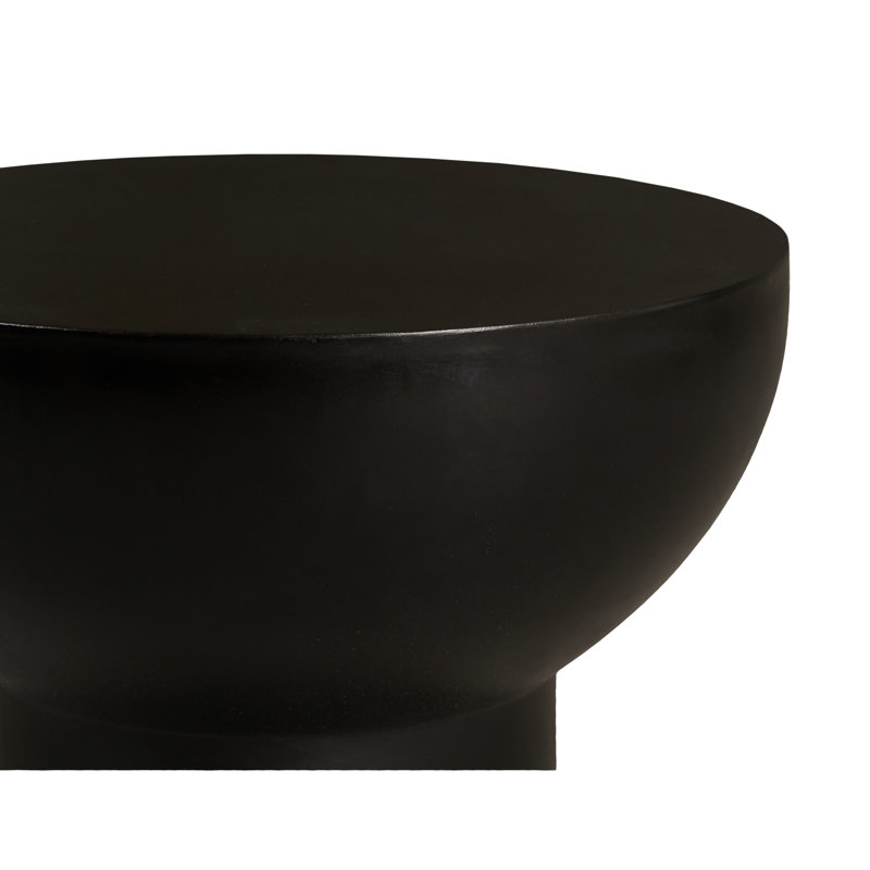 Fate - Modern Concrete End Table, Black