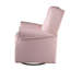 Chaise en tissu rose avec garniture cloutée et fonction pivotante