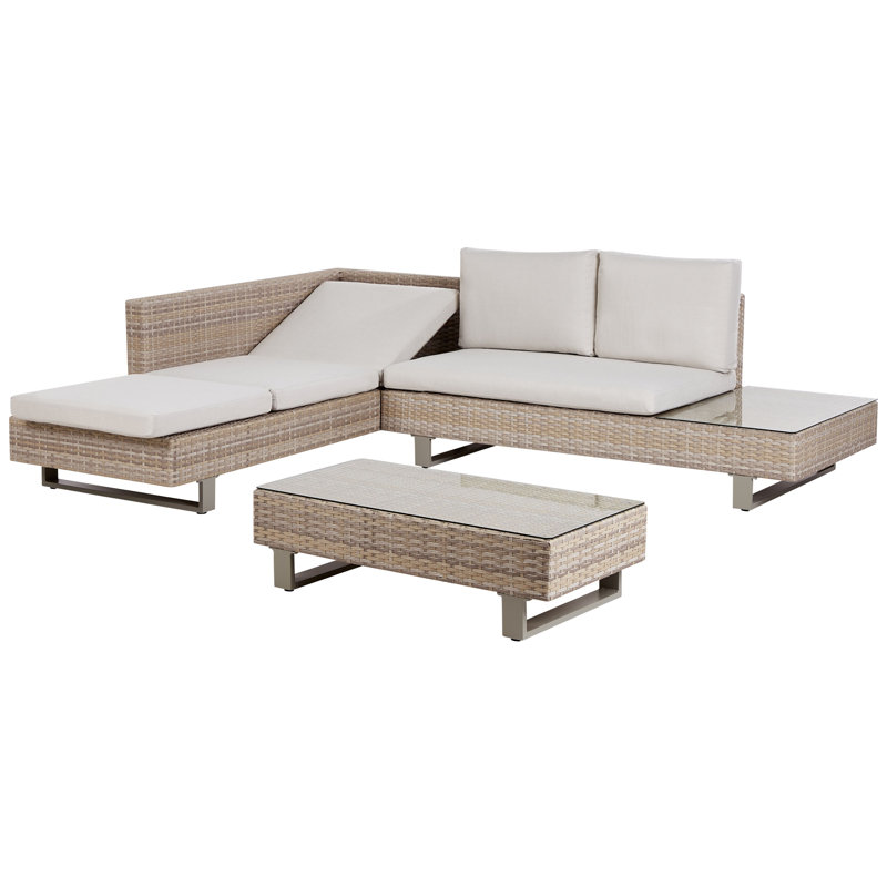 Binetta Wicker 5 - Person Garden Lounge Set with Cushions