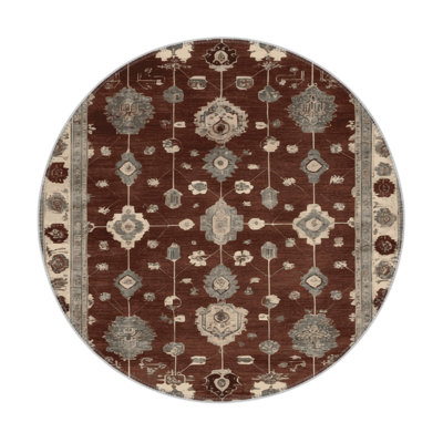 Tapis intérieur et extérieur brun Overdyed