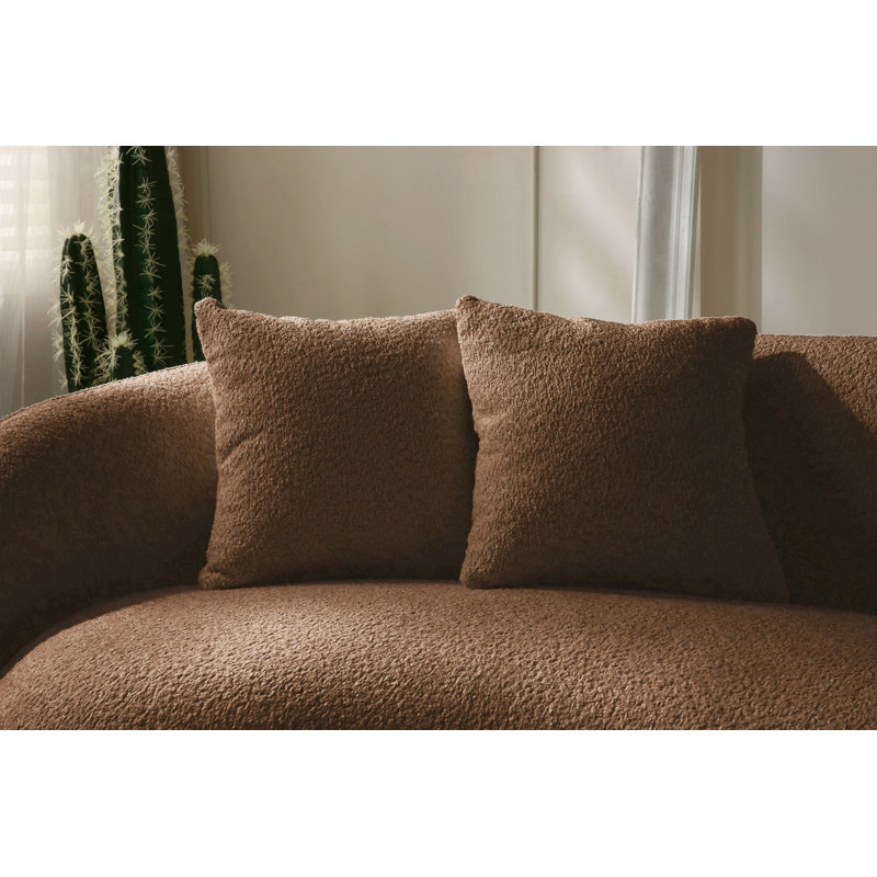 Canapé modulaire 102 pouces 5 places Boucle, Brun