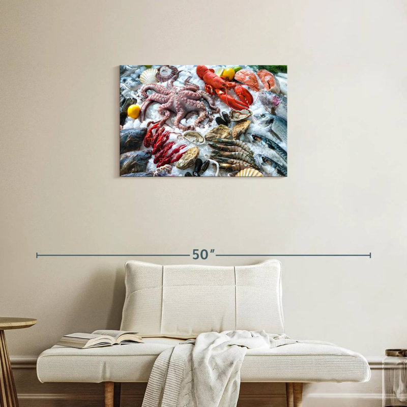 Plateau de fruits de mer frais, H 20 po x l 30 po