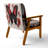 Magiera - Buttlerfly In Watercolor Painting - Velvet  Upholstered Floral Accent Arm Chair-892289846-886829504
