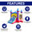 HeroKiddo Jelly Bean Commercial Grade Bounce House with Slide (with Blower), No Pool