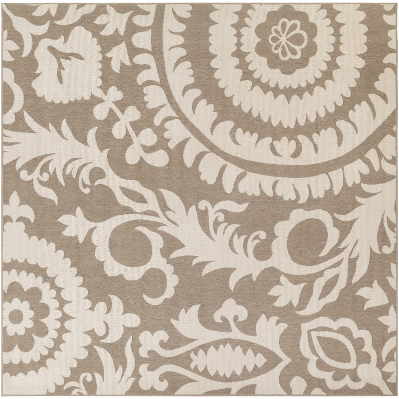 Amato Floral Indoor / Outdoor Rug, Square 8'9"