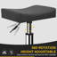 Tabouret carré à roulettes avec repose-pieds et pivotant sur 360 °-108420382