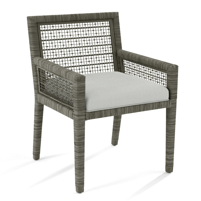 Pine Isle Arm Chair, Greystone, Gray Sugar Performance; 0863-84