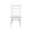 Ensemble de 2 chaises de salle à manger à finition échelle en bois blanc