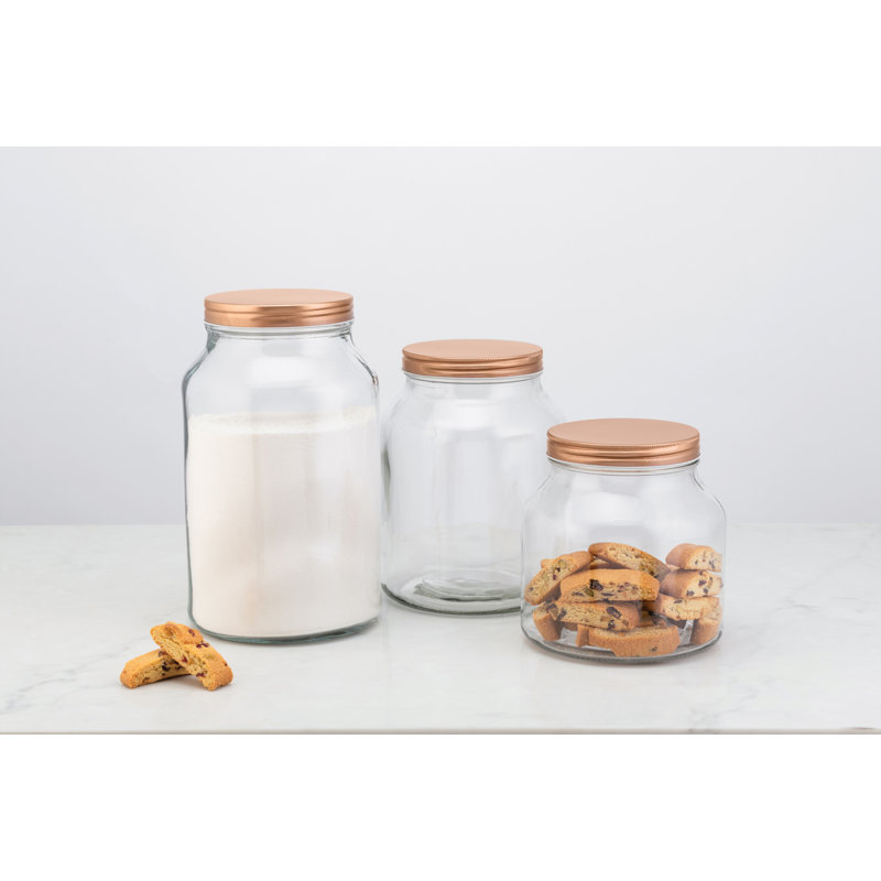 Glass Jar, 6.5" H x 6.5" W x 6.5" D