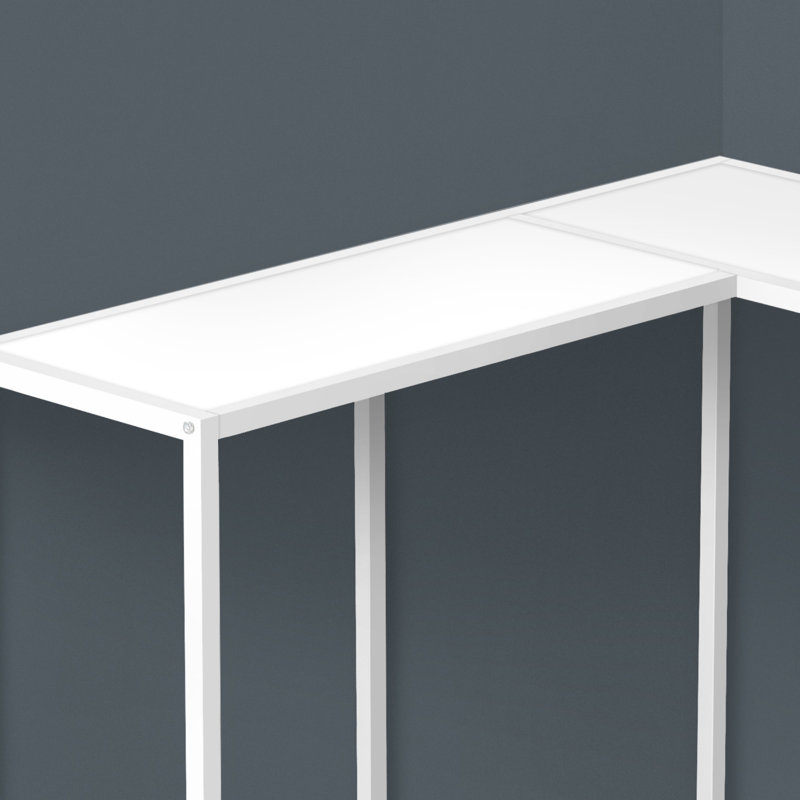 Table d'appoint, console, entrée, étroit, en coin, salon, chambre à coucher, Blanc / blanc