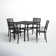 Alyah 4 - Person Metal Patio Dining Set with Square Table