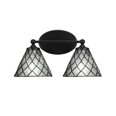 Blanka Light Bath Bar Shown With 7" Diamond Ice Art Glass