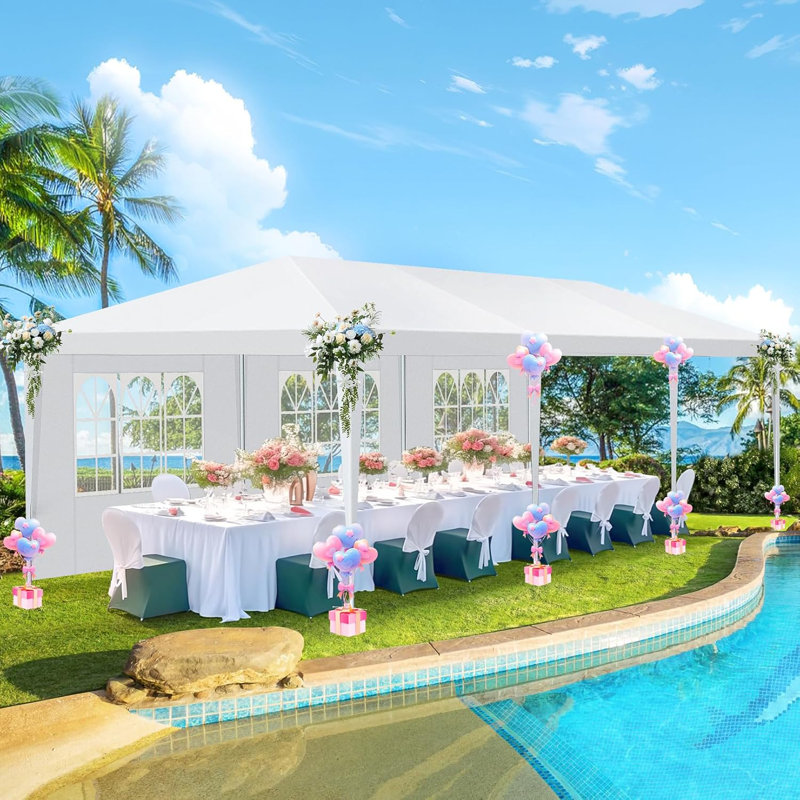 Stainless Steel Canopy, 259 cm H x 900 cm W x 300 cm D
