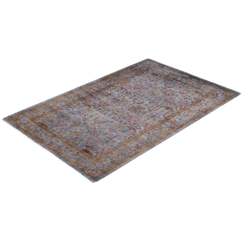 Overdyed One-of-a-Kind 3' 1" X 4' 10" Hand Knotted Area Rug