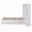 Structure de lit double en bois, armoire tout-en-un, tablette
