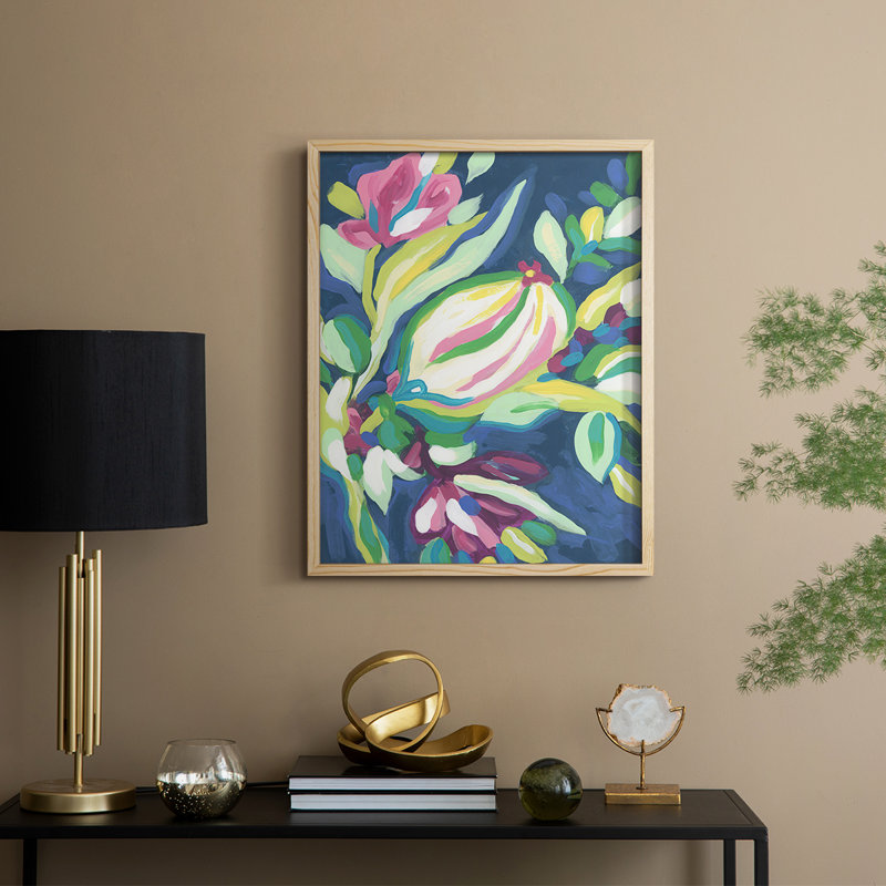 Blue Tropics III, reproduction encadrée - bois massif