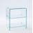 2 Layer Tempered Glass Side Table, Clear Glass Sofa Table