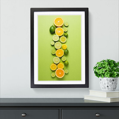 Citrus Fruits Minimalism No.2 - Single Picture Frame Print on Wood