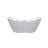 59" Freestanding Acrylic Bathtub with Chrome Drain