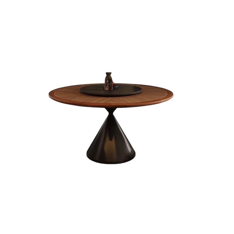 Simple Tan Solid Wood Dining Table