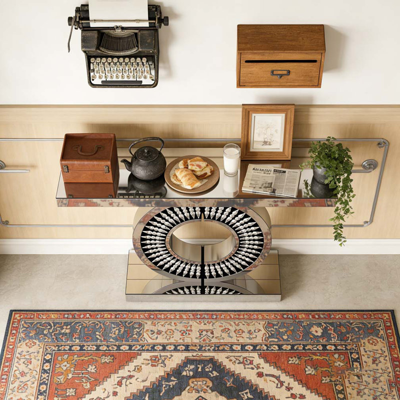 Table console avec miroir et miroir