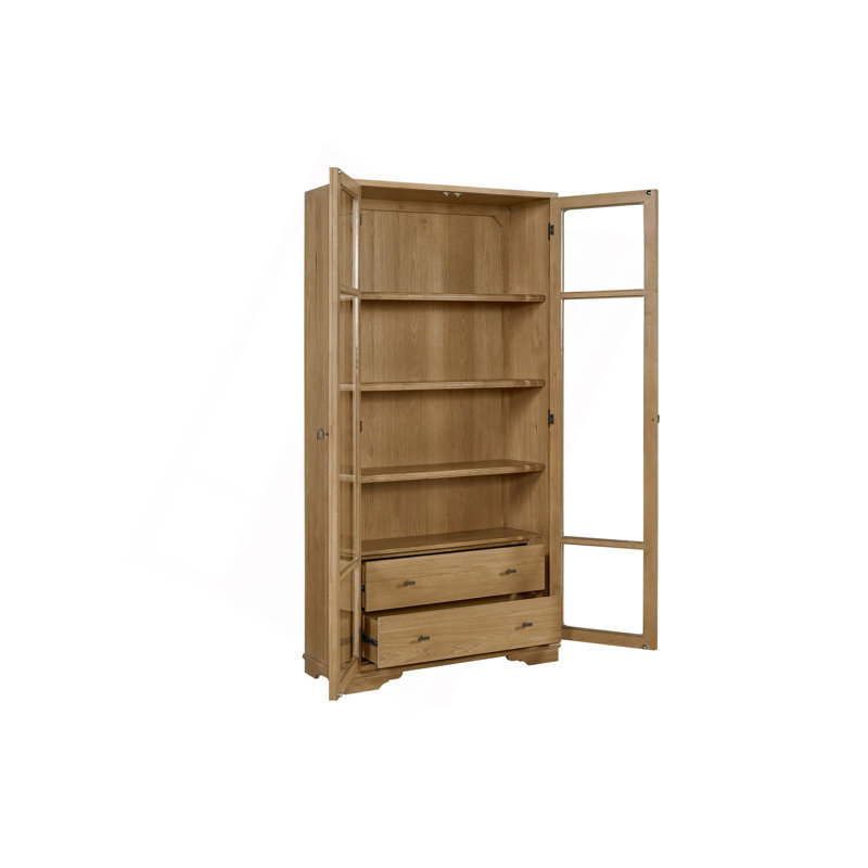 Tall Display Cabinet, Light Tan