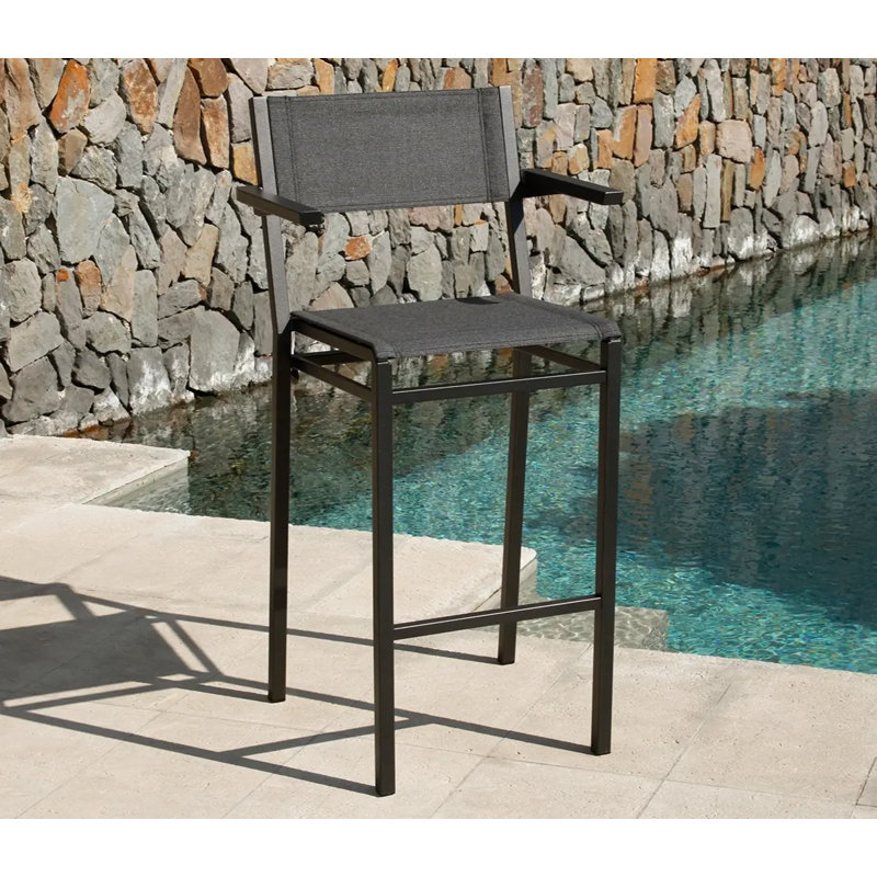 Equinox Outdoor Bar Stool, Seagull, Arctic White