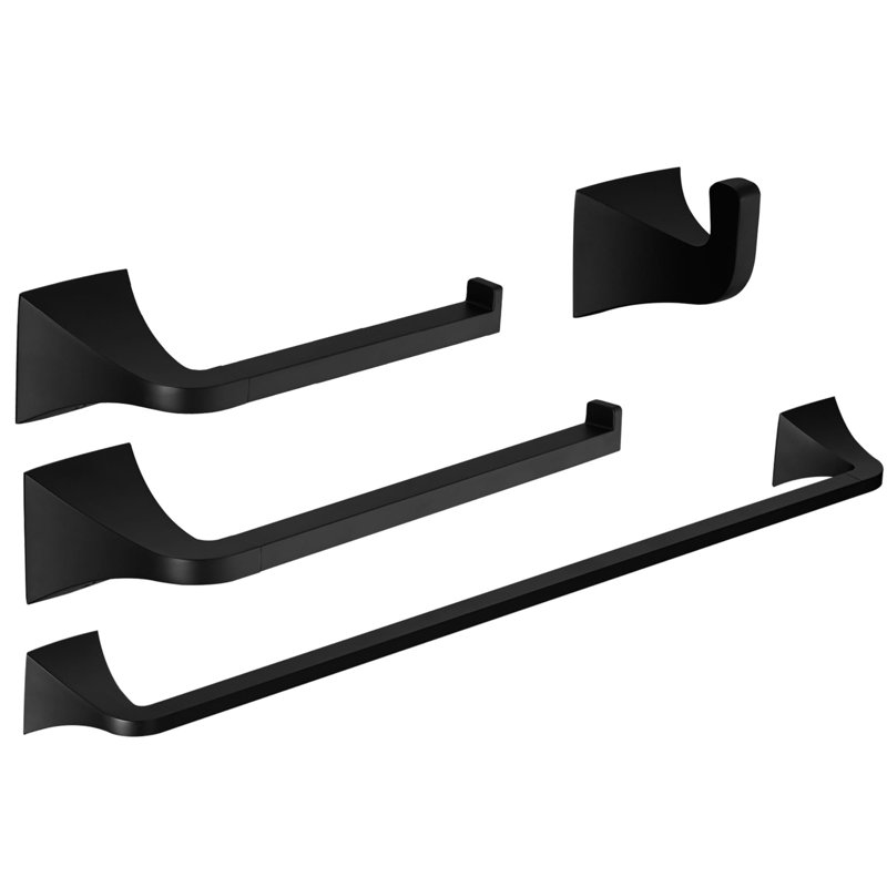 4 Piece Bathroom Hardware Set Stainless Steel Bathroom Hardware Accessories Kit Wall Mounted Bathroom Towel Holder Sets