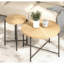 2 tables basses et de bout avec housse imperméable. Aspect cylindrique vieilli. Pieds en métal noir. Tailles optimales pour les intérieurs. Différentes options de couleurs. Élégant. Rustic Flavour Droite