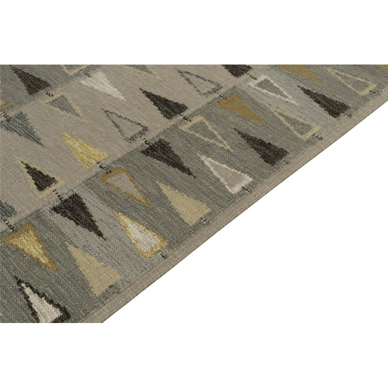 Scandinavian Wool Geometric Area Rug, Rectangle 12' x 16'