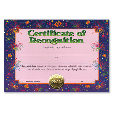 Certificat de reconnaissance