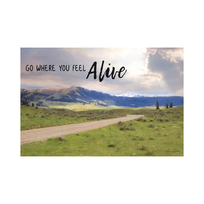 Go Where You Feel Alive by Lori Deiter - Wrapped Canvas Print, 20.32 cm H x 30.48 cm W