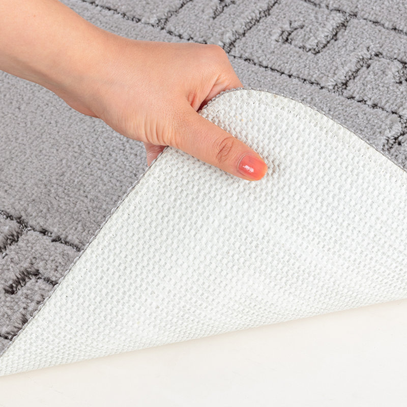 Machine Woven Light Grey Rug