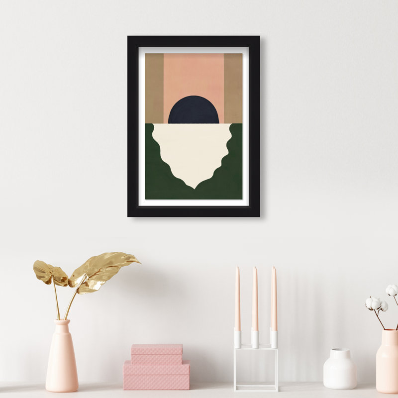 Moonrise Abstract Shadowbox Abstract Print by Oliver Gal, Black Frame, 10 x 15, 11.5"H x 16.5"W, Black Shadowbox