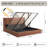 41.7" Velvet Curved Wingback King Bed Frame with Hydraulic Lift, No Box Spring Needed, Ocher-646257337-646257340
