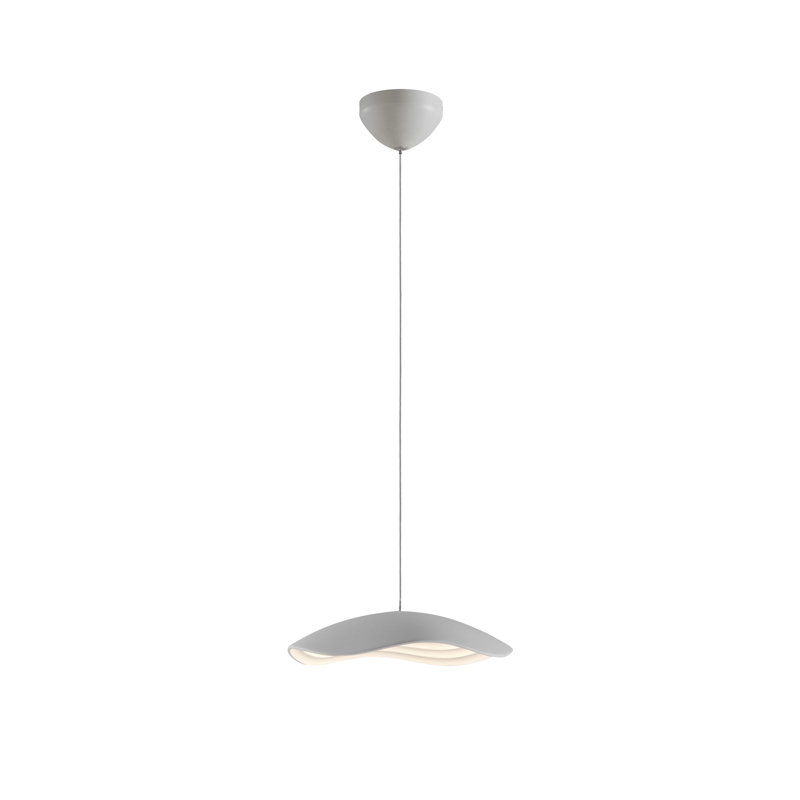 1 - Light LED Unique/Statement Pendant, Gray, White
