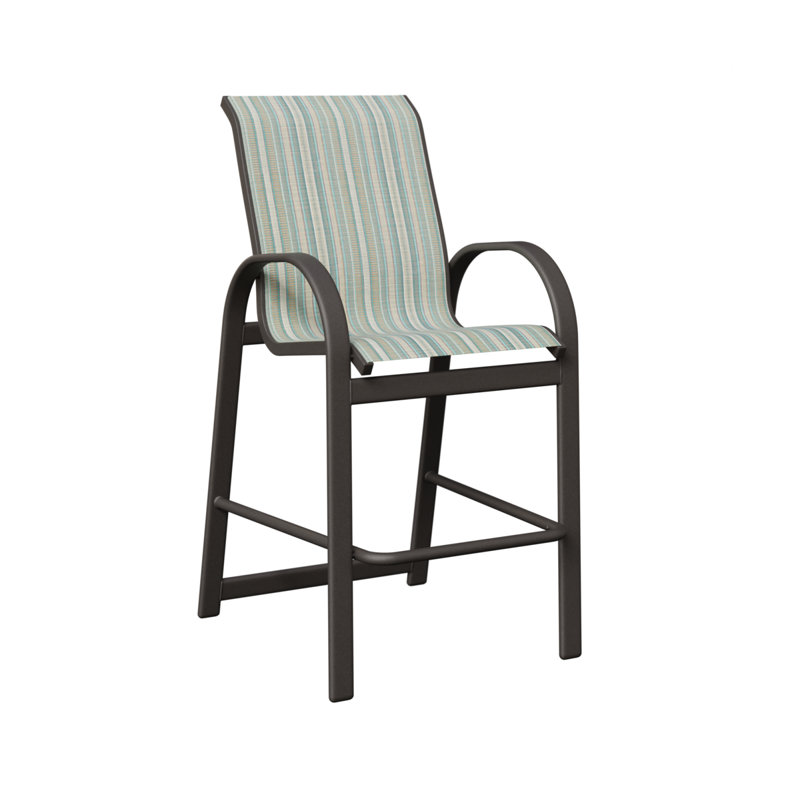 Chaise de bar Cazares Graphite Speckle, Spa à rayures Windsor, Graphite moucheté