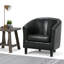  Fauteuil en cuir noir-1665435447
